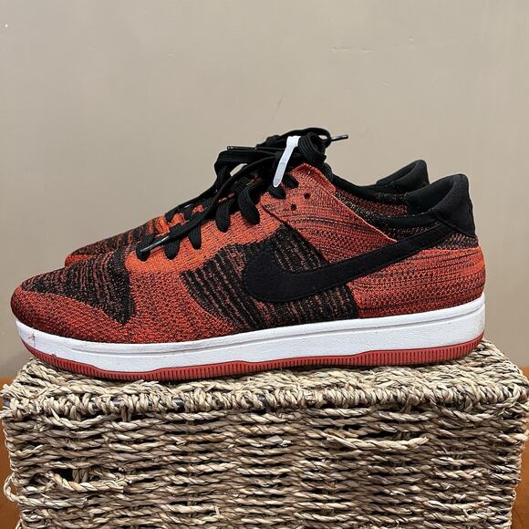 Nike Dunk Low Flyknit Bred Black Red Sneakers Shoes Men Size 11.5 US 917746-004 main image 8